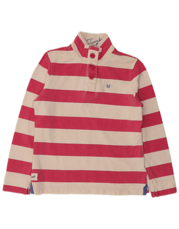 Crew Clothing Γυναικεία μπλούζα υπερμεγέθη Jumper UK 10 Small Pink ριγέ
