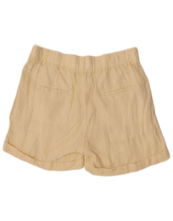 Marks & Spencer Γυναικείο σορτς Chino UK 12 Medium W30 Yellow λινό