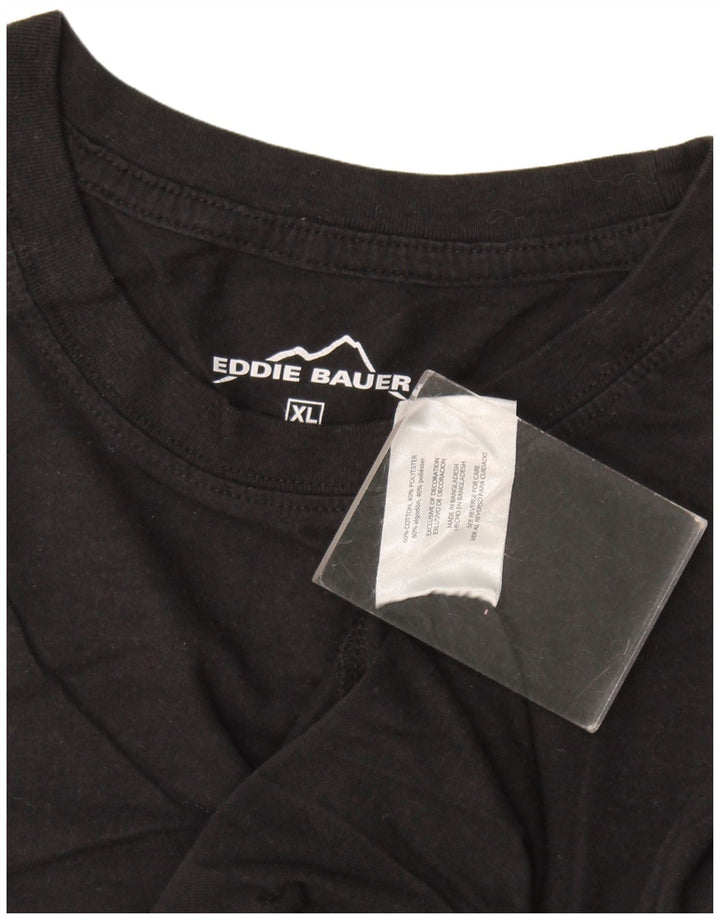Eddie Bauer Ανδρικό T-Shirt Top XL Μαύρο βαμβακερό