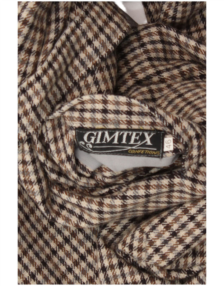 Vintage γυναικείο αναστρέψιμο πανωφόρι IT 46 Small Grey Check