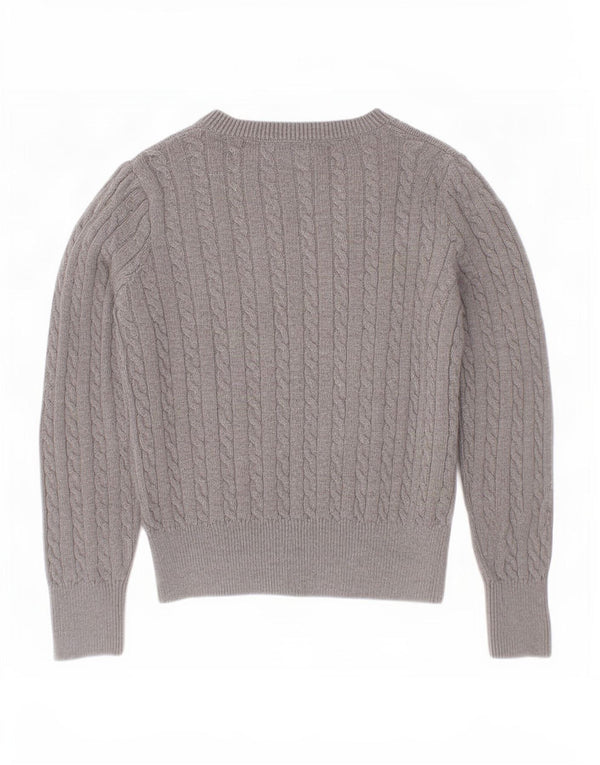 Πόλο Ralph Lauren Girls Cardigan πουλόβερ 4-5 ετών Γκρι βαμβακερό