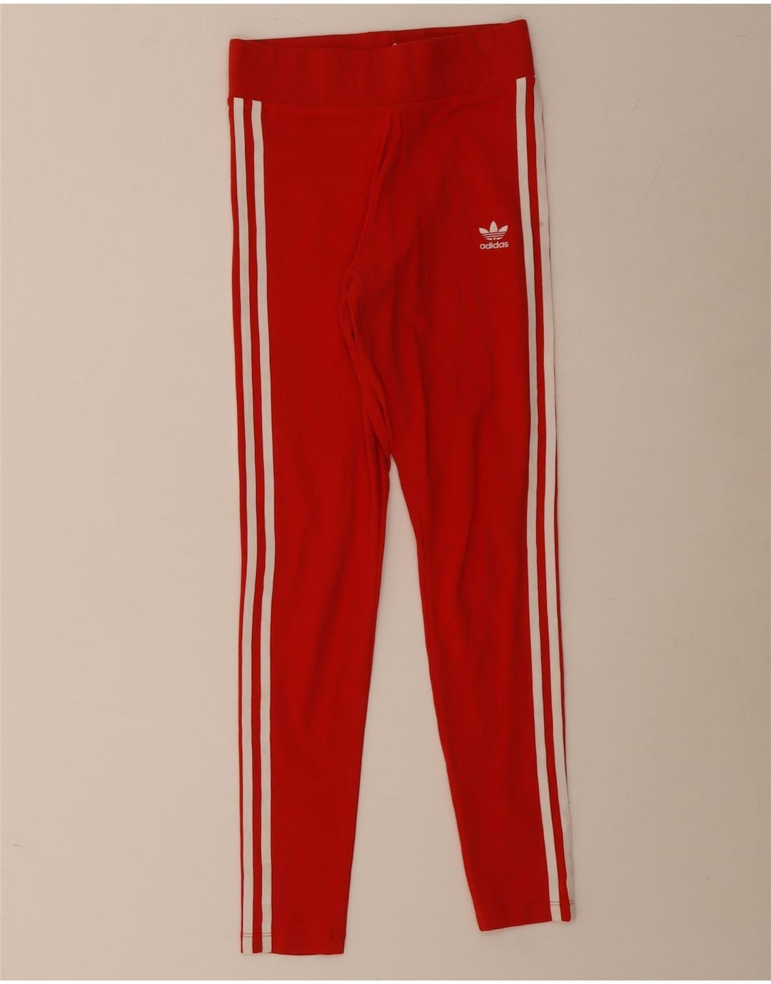 Γυναικείο κολάν Adidas UK 10 Small κόκκινο βαμβακερό