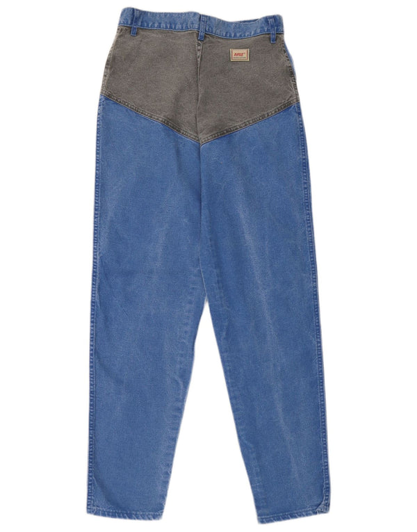 Rifle Γυναικείο τζιν κωνικό UK 14 Medium W26 L30 Blue Colourblock Βαμβακερό
