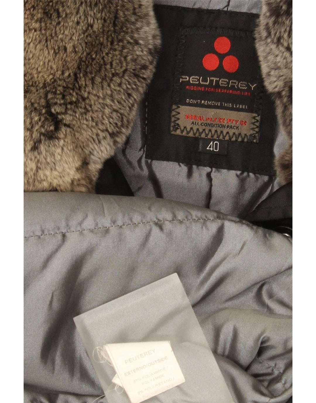 PEUTEREY Γυναικείο Μπουφάν Parka EU 40 Medium Black Polyamide