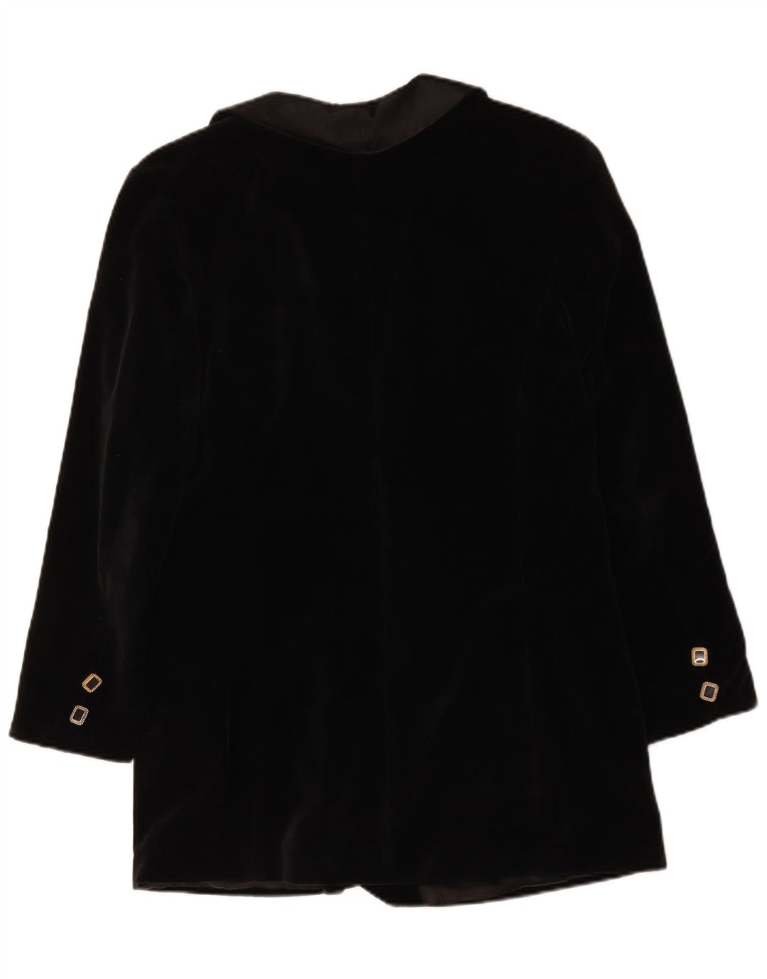 Vintage γυναικείο διπλό βελούδινο σακάκι UK 14 Medium Black