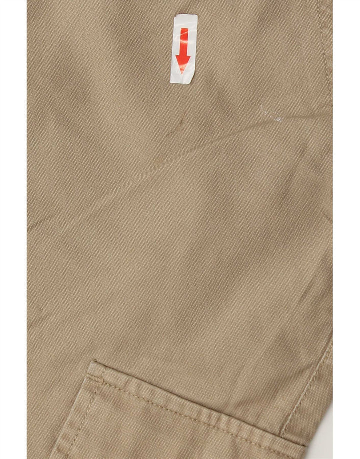 Zara Ανδρικό Σορτς Cargo EU 42 Μεγάλο W32 Μπεζ βαμβακερό