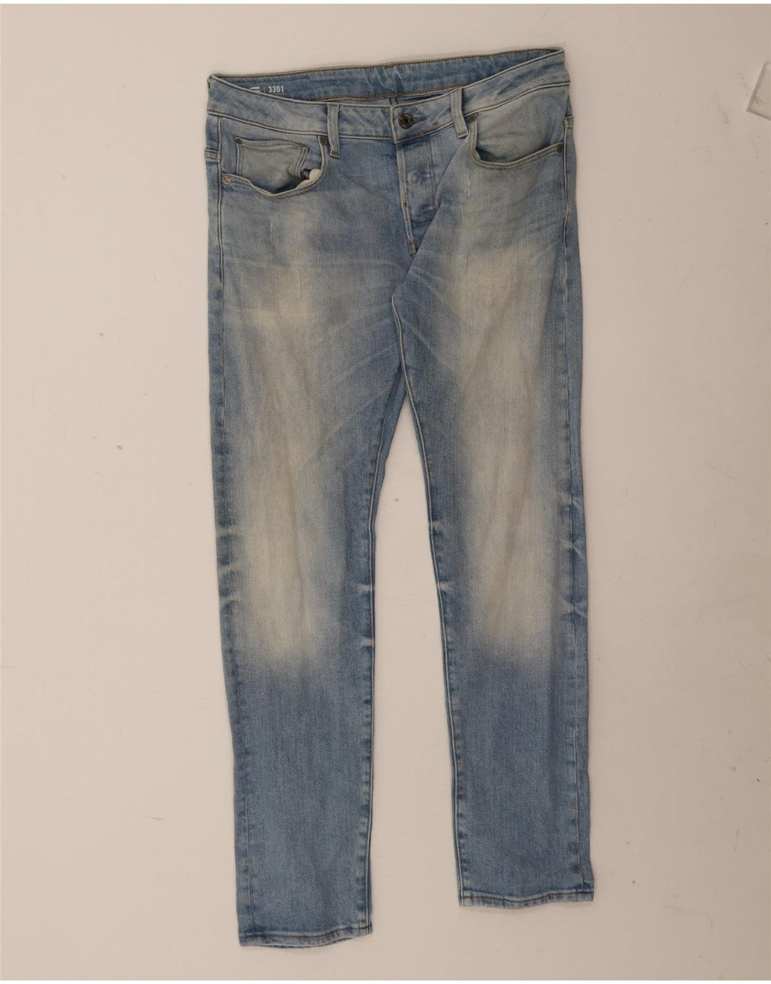 G-Star Ανδρικό 3301 Slim Jeans W33 L32 Μπλε βαμβακερό