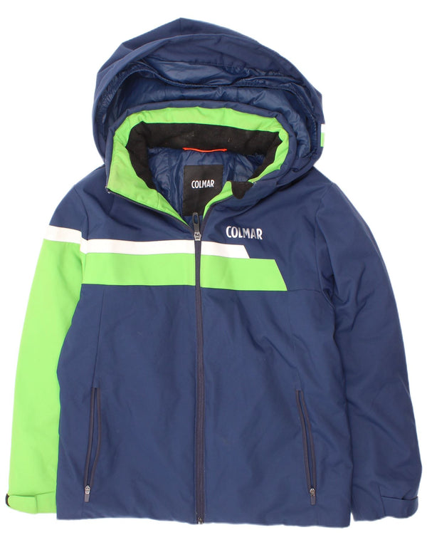 Colmar Boys Hooded Jacket 9-10 Years Navy Blue Colorblock Polyester