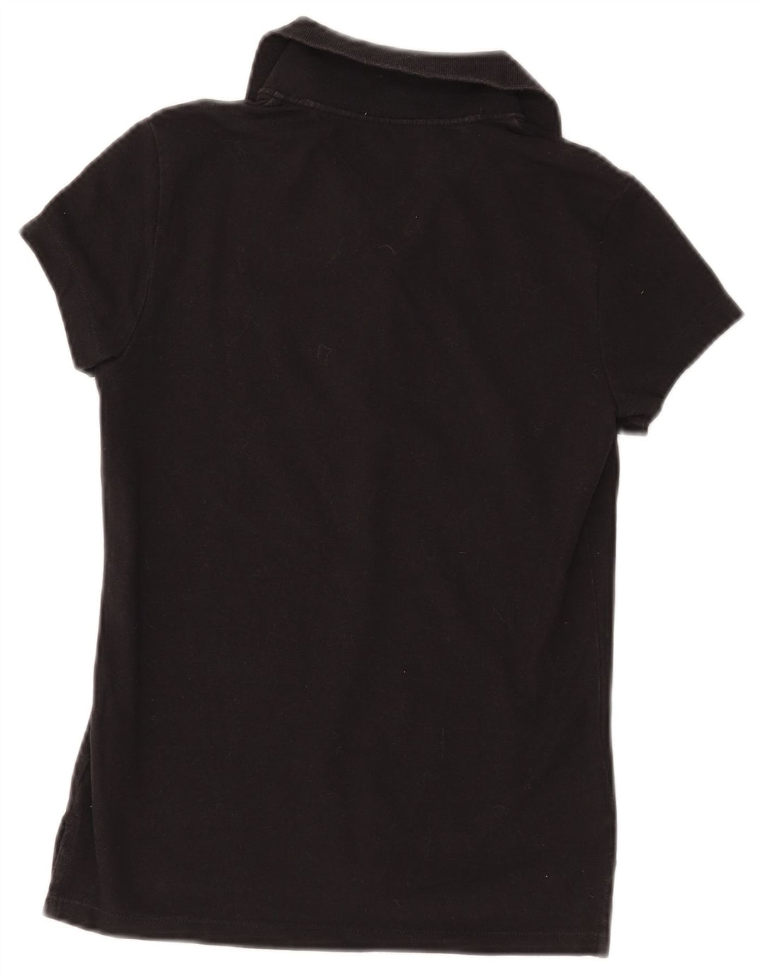 Γυναικείο μπλουζάκι πόλο TOMMY HILFIGER UK 8 Small μαύρο βαμβακερό