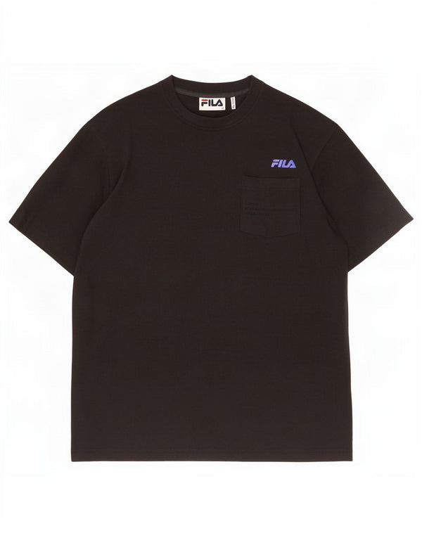 Ανδρικό T-Shirt Fila Top Μεσαίο μαύρο βαμβακερό