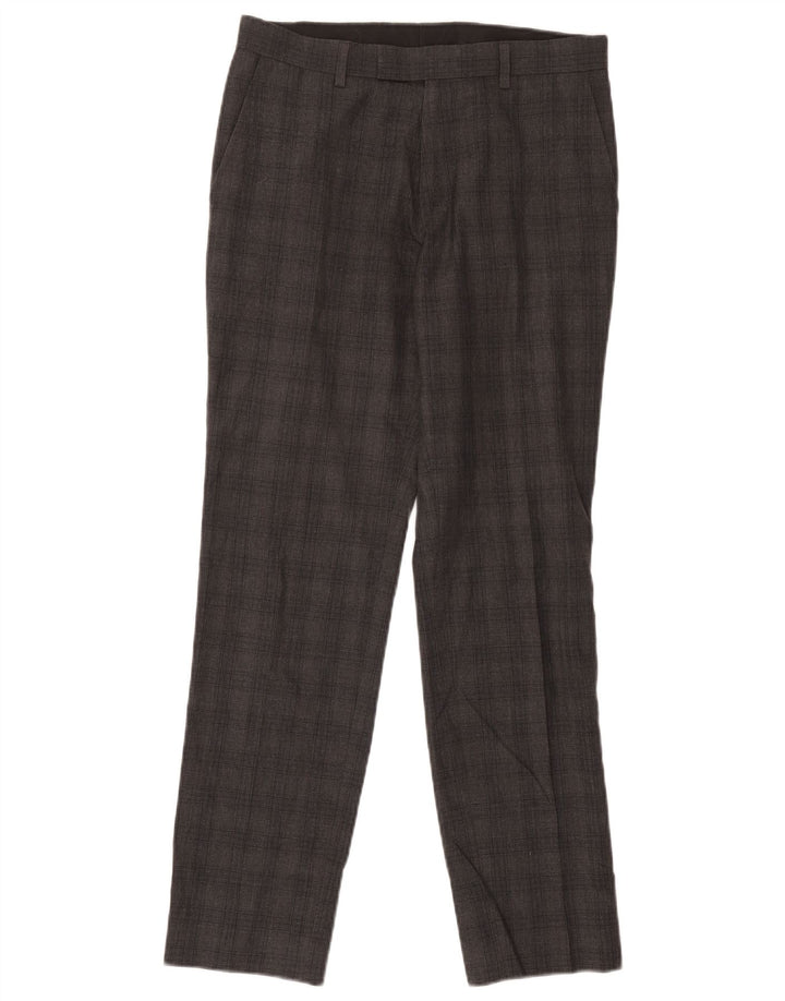 Marks & Spencer Ανδρικό Slim Suit Παντελόνι W30 L31 Grey Check Polyester