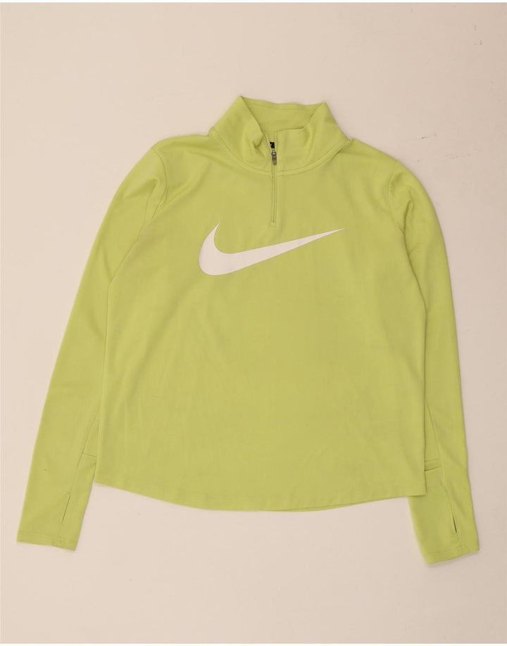 Γυναικεία αθλητική φόρμα Nike με γραφικό πουλόβερ Dri Fit Top UK 14 Medium Green