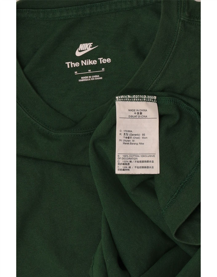 Ανδρικό γραφικό μπλουζάκι Nike, μεσαίο πράσινο βαμβακερό