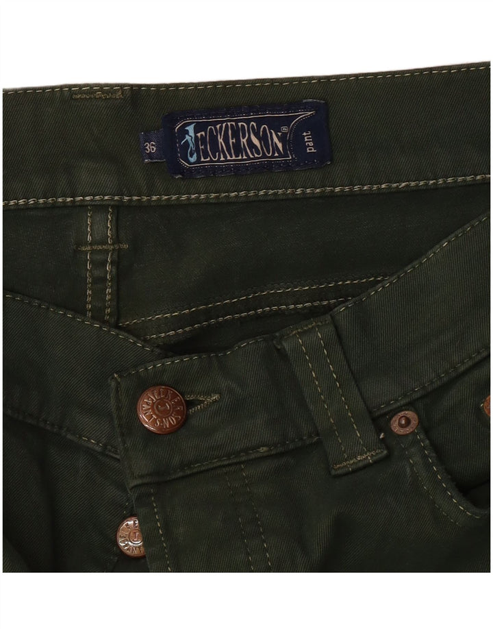 JECKERSON Mens Straight Jeans W36 L34 Green