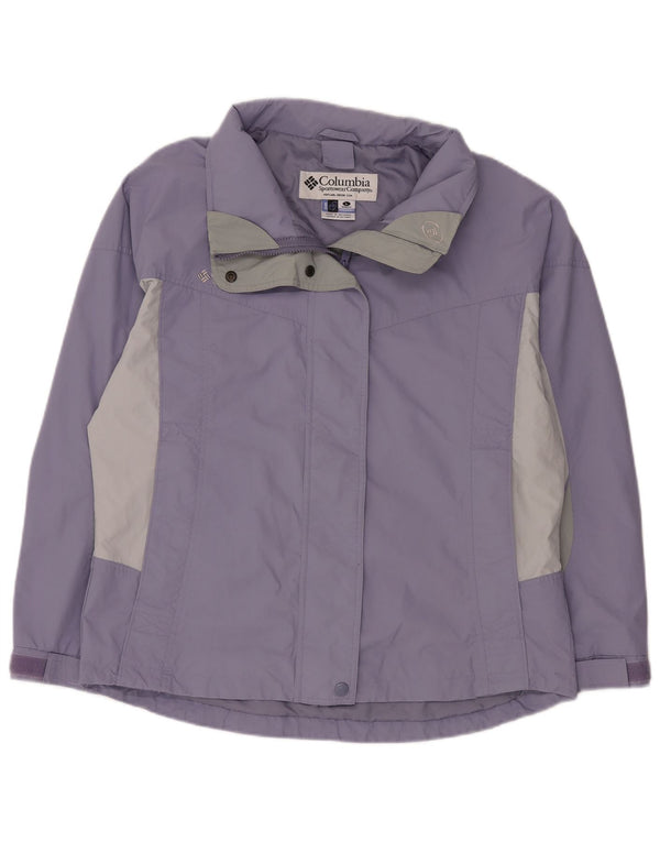 COLUMBIA Γυναικείο μπουφάν βροχής UK 16 Large Purple Colourblock