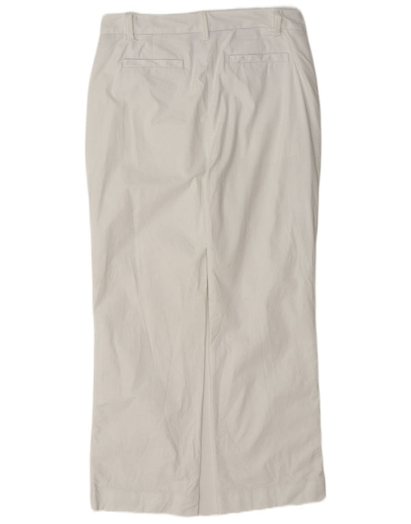Marks & Spencer Γυναικείο ίσιο παντελόνι Chino UK 12 Medium W30 L28 Λευκό