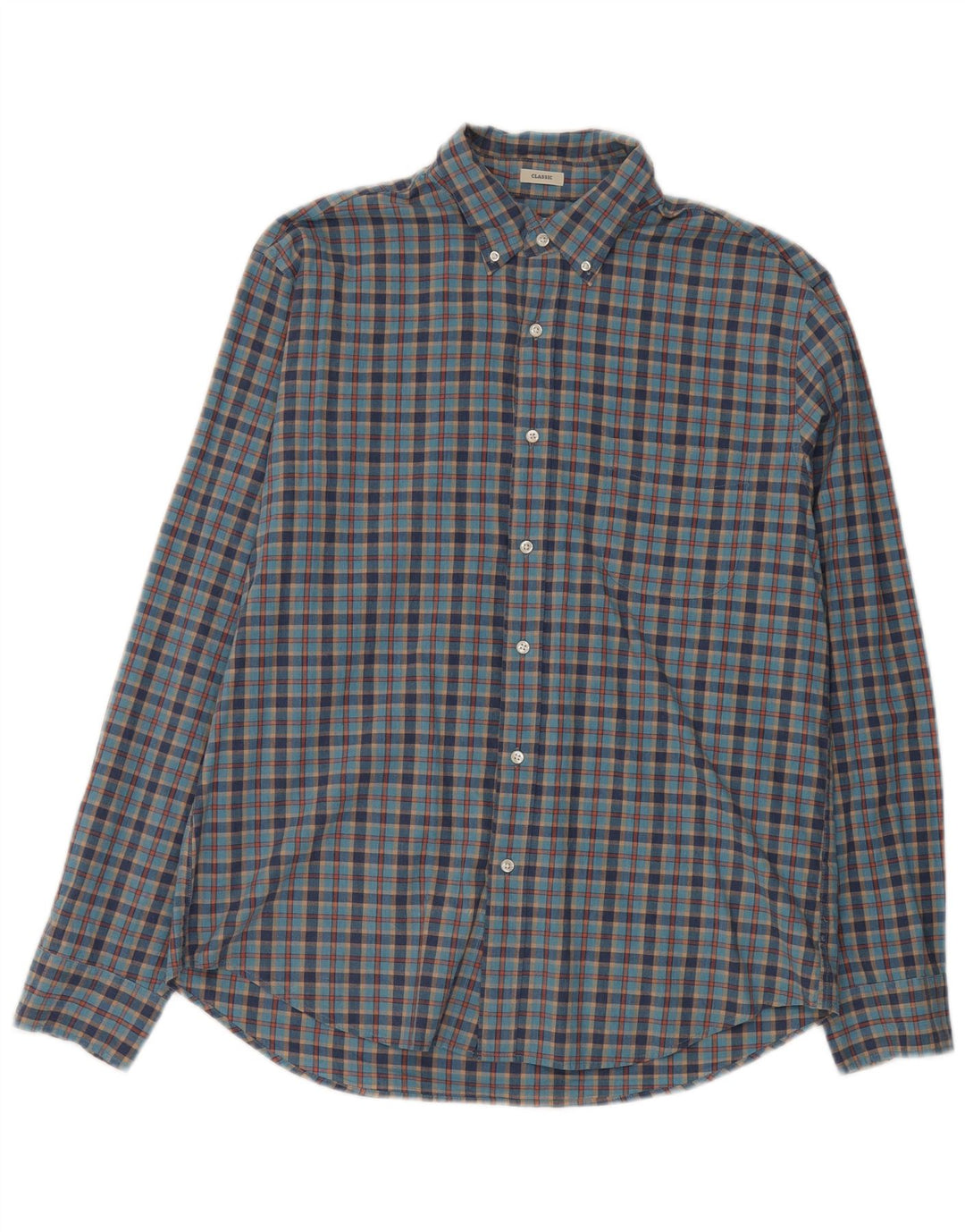 J. Crew Ανδρικό πουκάμισο Classic Fit Large Blue Check Cotton