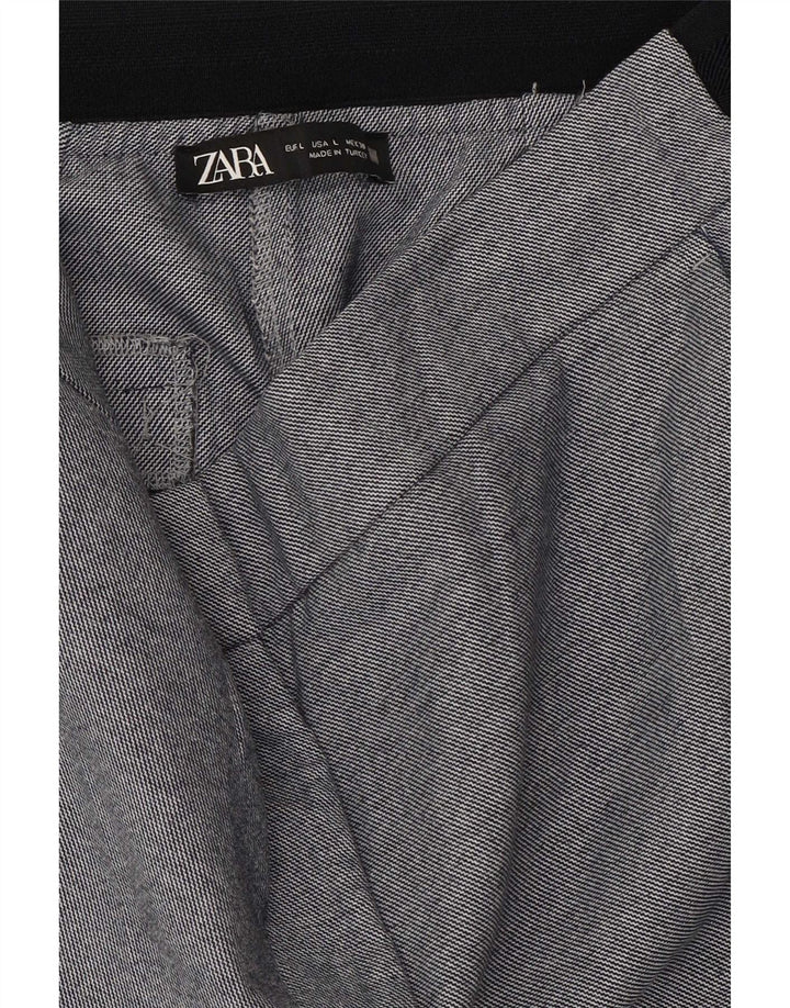 Zara Γυναικείο Παντελόνι Capri Μεγάλο W30 L23 Μπλε Πολυεστέρας