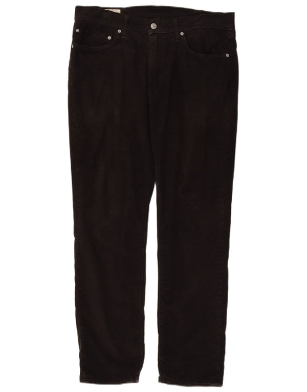 Ανδρικό ίσιο κοτλέ παντελόνι Levi's W34 L30 Μαύρο βαμβακερό