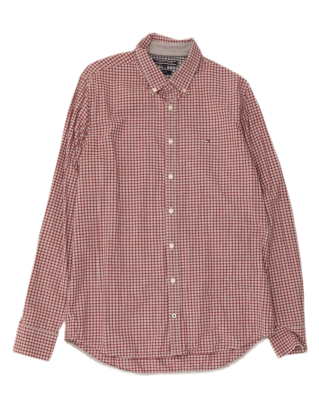 Ανδρικό πουκάμισο Tommy Hilfiger Slim Fit μεγάλο κόκκινο Gingham