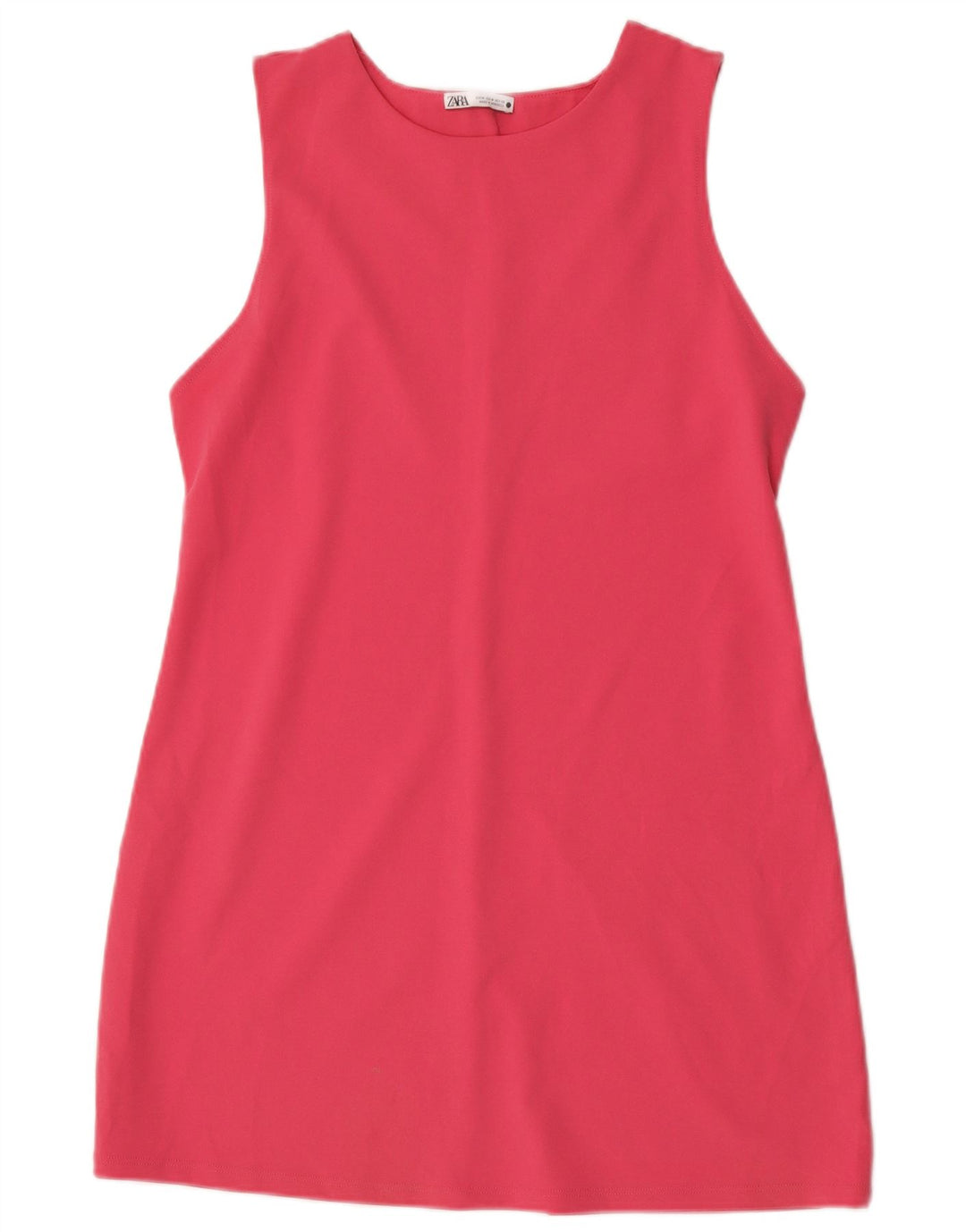 Zara Γυναικείο Αμάνικο Φόρεμα UK 12 Medium Pink Polyester