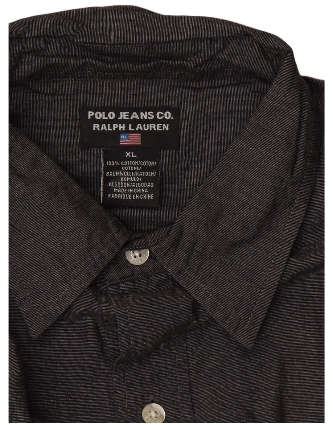 Ανδρικό πουκάμισο Ralph Lauren XL Γκρι ριγέ βαμβακερό