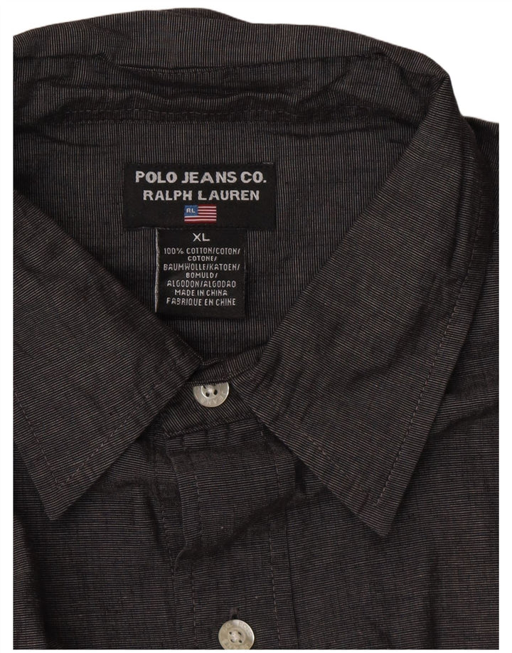 Ανδρικό πουκάμισο Ralph Lauren XL Γκρι ριγέ βαμβακερό
