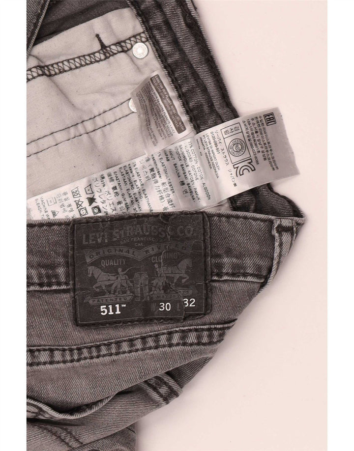 Ανδρικό τζιν Levi's Slim W30 L30 Γκρι βαμβακερό