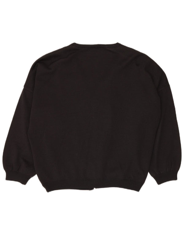 Ανδρικό vintage γραφικό πουλόβερ ζακέτα 3XL γκρι συνονθύλευμα βισκόζη