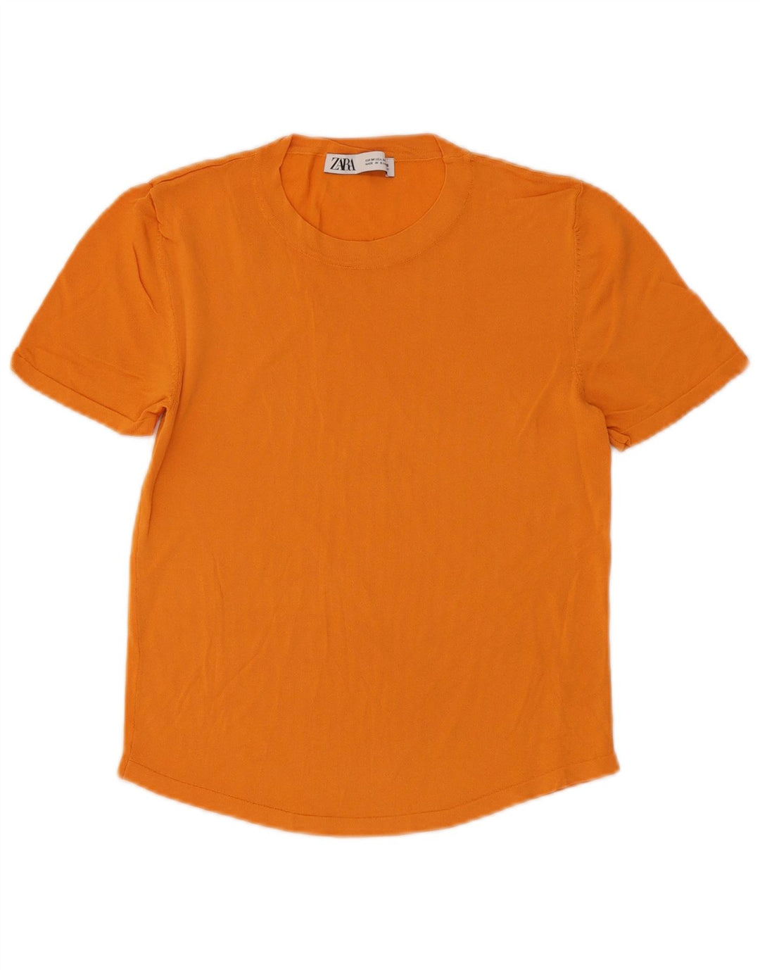 Zara Γυναικείο T-Shirt Top UK 12 Medium Orange