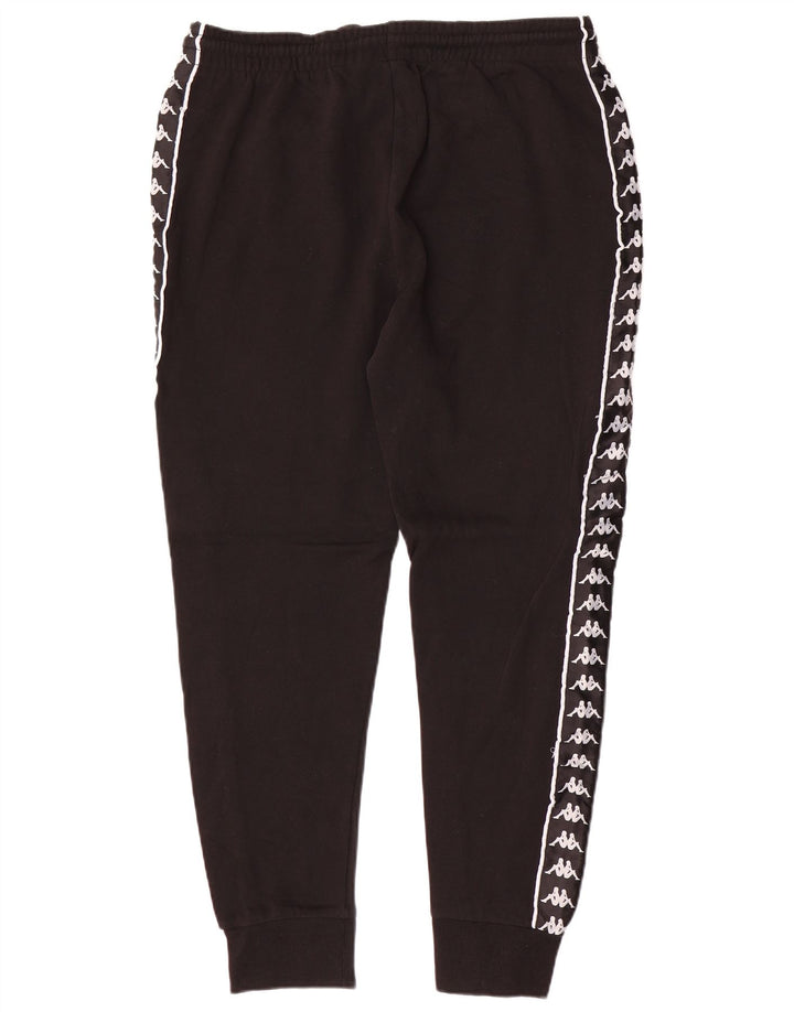 KAPPA Ανδρική Γραφική Αθλητική Παντελόνα Joggers 2XL Μαύρο Βαμβακερό