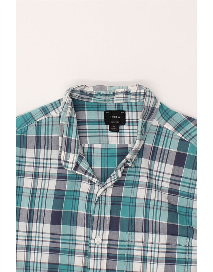J. CREW Mens Shirt Medium Turquoise Check Cotton Vintage J. Crew and Second-Hand J. Crew from Messina Hembry 