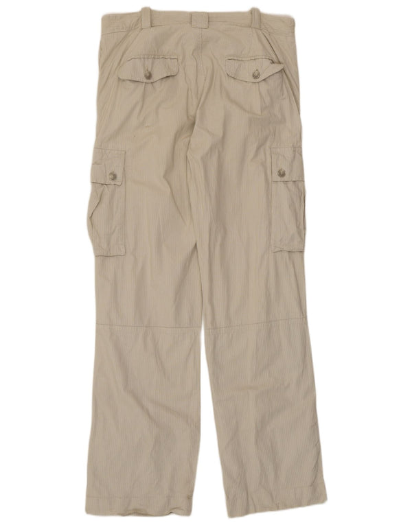 Zara Ανδρικό ίσιο παντελόνι Cargo EU 44 Large W34 L34 Beige Pinstripe