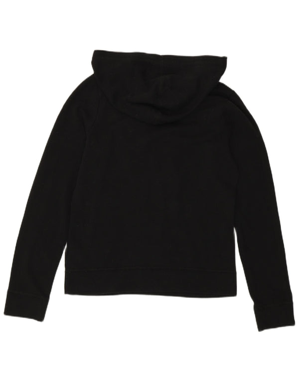 Hollister Γυναικείο Γραφικό Hoodie Jumper UK 10 Small Black Cotton