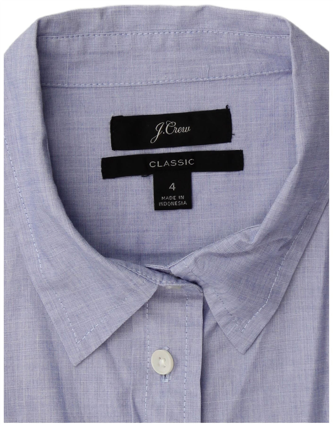 J. CREW Γυναικείο πουκάμισο Classic Classic Fit US 4 Μικρό μπλε βαμβακερό