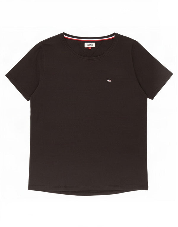 Tommy Hilfiger Womens T-Shirt Top UK 16 Large Black
