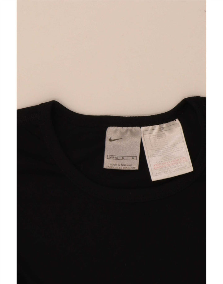 Γυναικείο T-Shirt Nike Top US 8/10 μεσαίο μαύρο πολυεστέρα