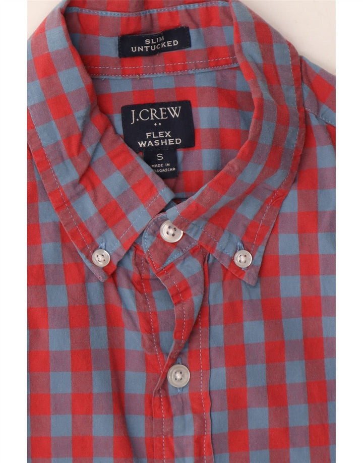 J. CREW Mens Slim Shirt Small Red Gingham Vintage J. Crew and Second-Hand J. Crew from Messina Hembry 