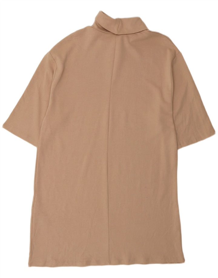 Zara Γυναικείο φόρεμα Shift UK 16 Large Beige Βαμβακερό