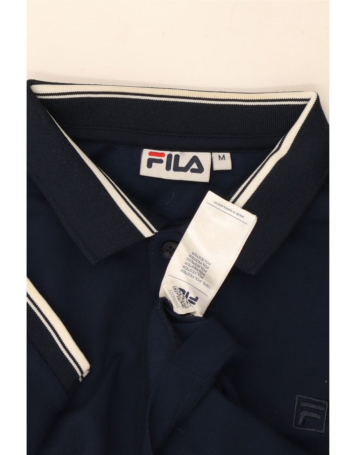 Ανδρικό πουκάμισο πόλο Fila, μεσαίο ναυτικό, πολυεστέρας