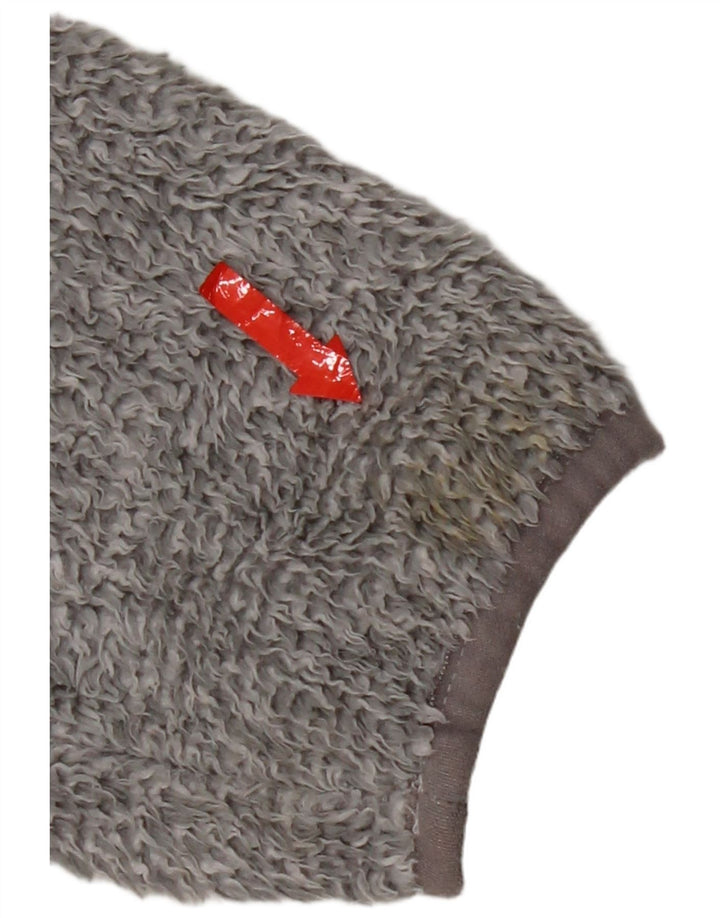 Jack Wolfskin γυναικείο φλις μπουφάν με κουκούλα UK 12 μεσαίο γκρι πολυεστέρας