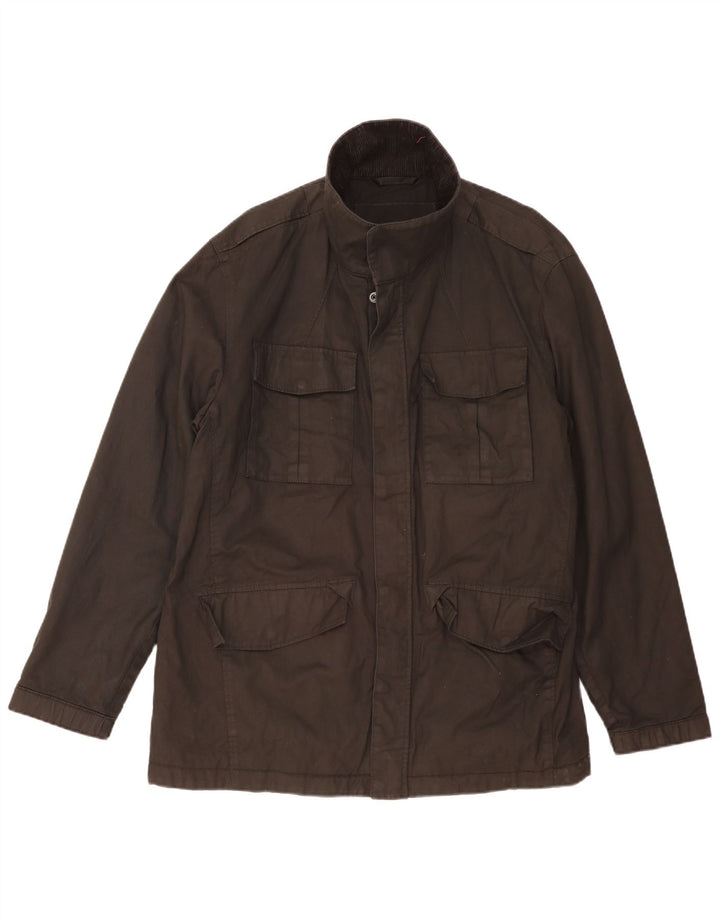 Marks & Spencer Mens Utility Jacket UK 44 2XL Μαύρο βαμβακερό