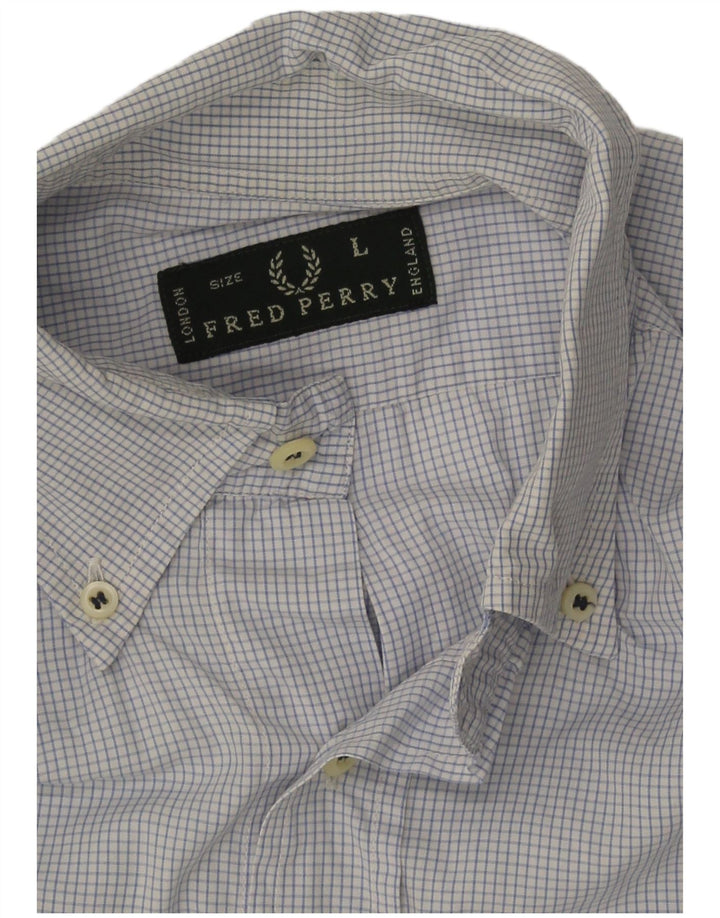 Fred Perry Ανδρικό Πουκάμισο Μεγάλο Μπλε Check