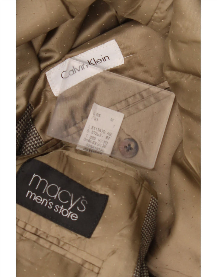 CALVIN KLEIN Ανδρικό σακάκι με 3 κουμπιά σακάκι 46 XL γκρι μετάξι