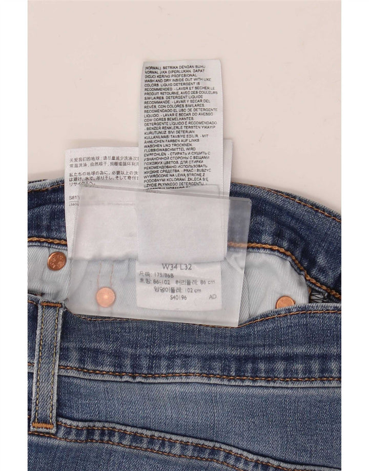 Ανδρικό τζιν Levi's Slim W34 L32 Μπλε βαμβακερό