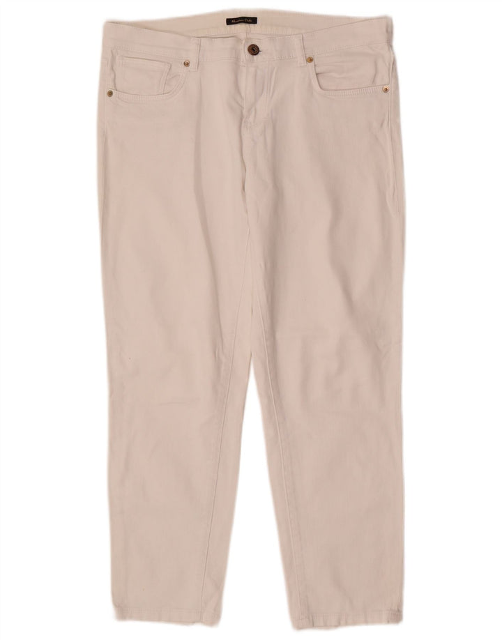 Massimo Dutti Γυναικείο Slim Jeans EU 40 Medium W30 L26 Λευκό