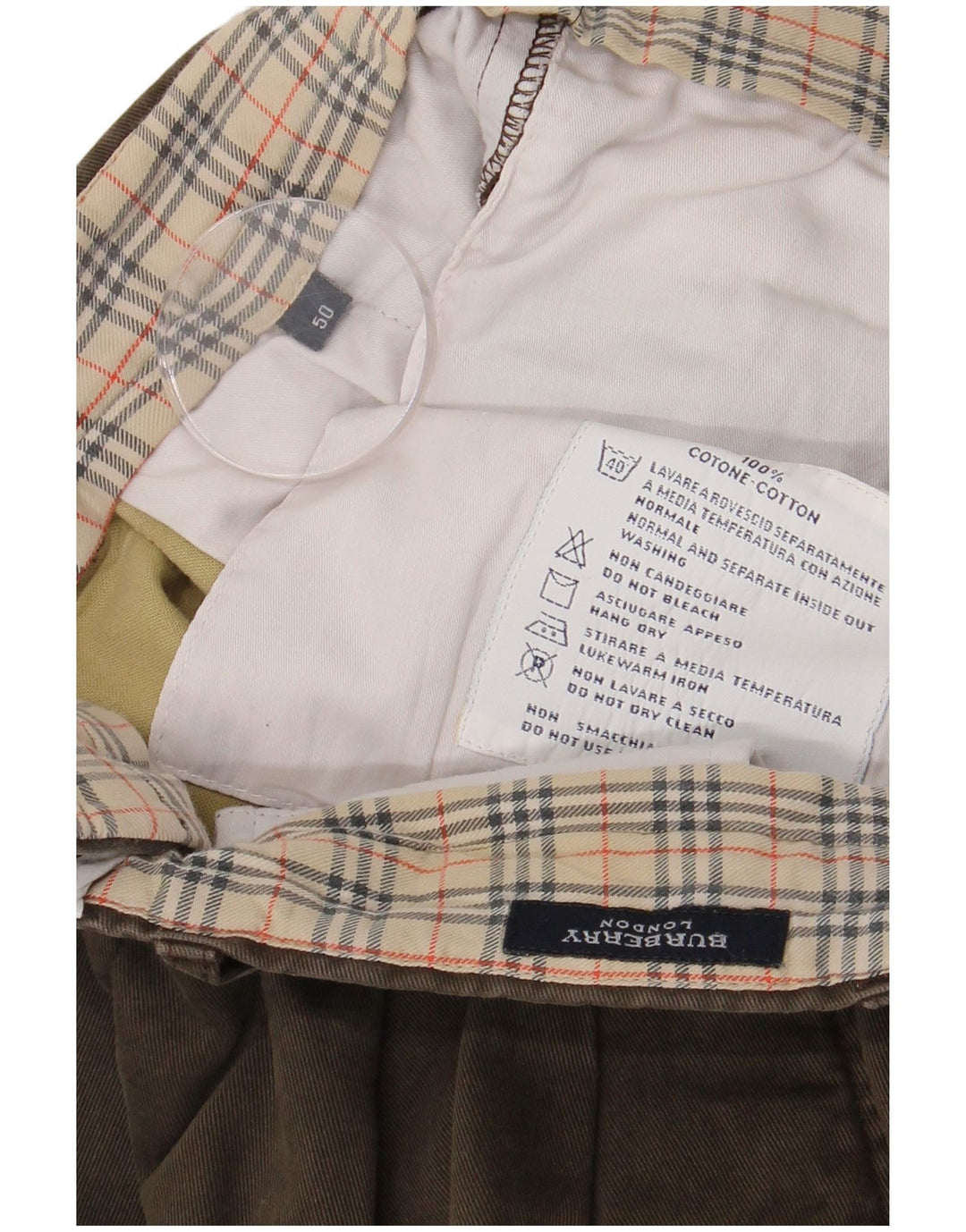 Burberry Ανδρικό παντελόνι Chino IT 50 Medium W32 L29 Καφέ βαμβακερό