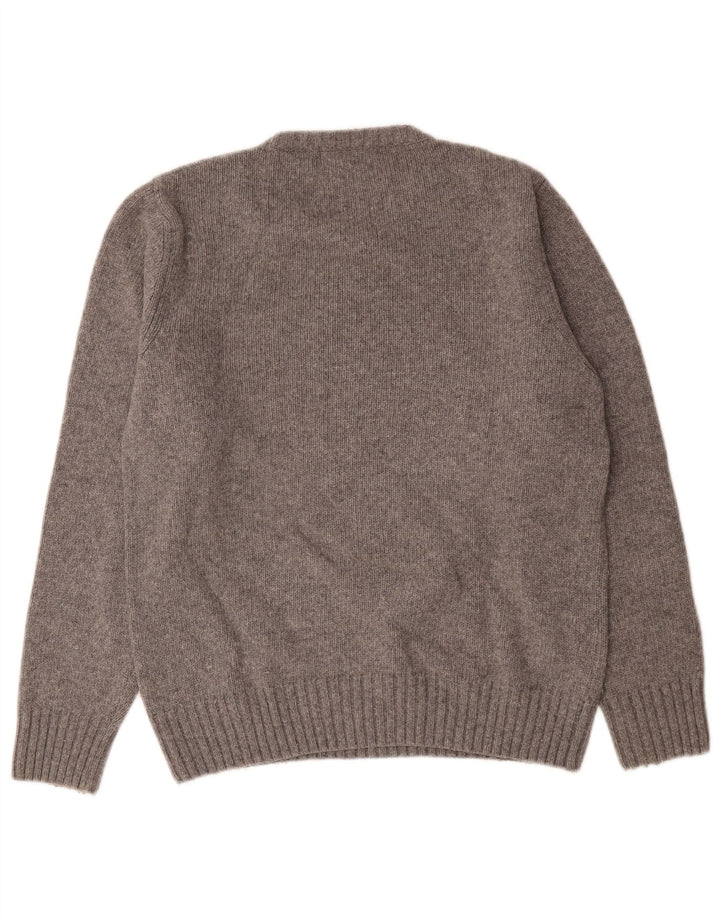 Ανδρικό γραφικό πουλόβερ Woolrich, μεσαίο γκρι μαλλί