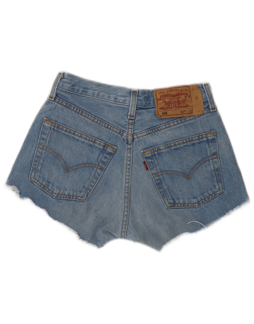Γυναικείο 501 τζιν σορτς LEVI'S W27 Small μπλε ριγέ Classic