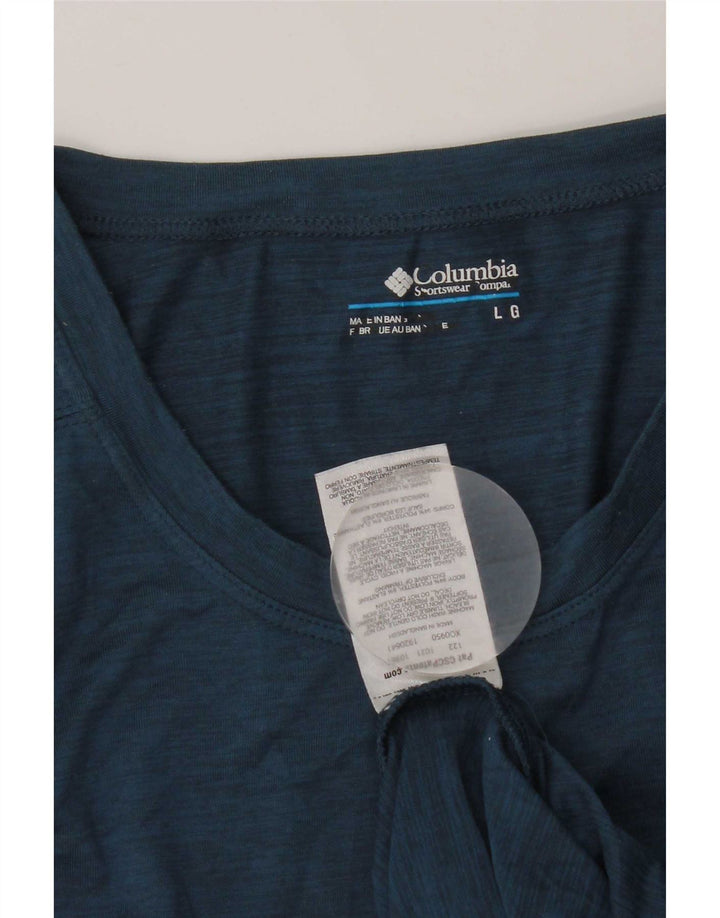 Ανδρικό T-Shirt Columbia Top Large Blue Polyester